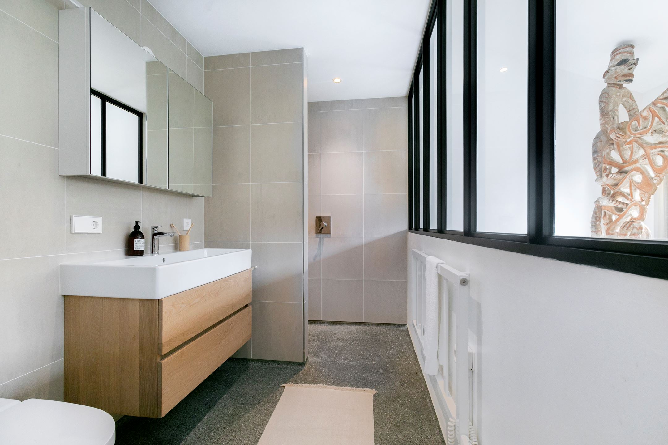 salle de bain grise et bois salle de bain grise et bois