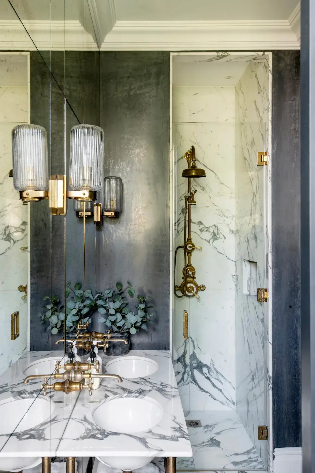 salle de bain marbre