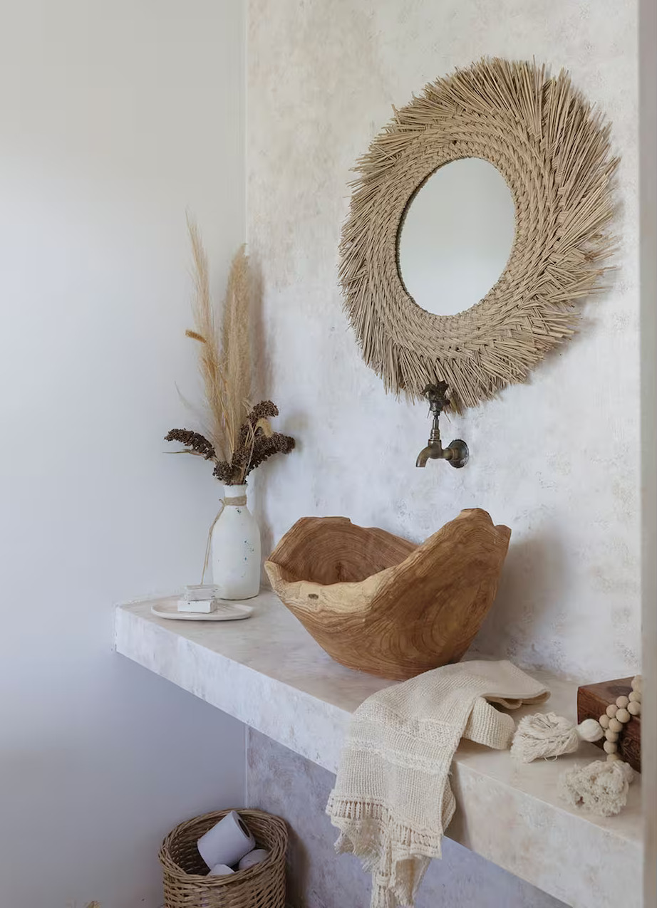 salle d'eau décoration naturelle et méditerranéenne