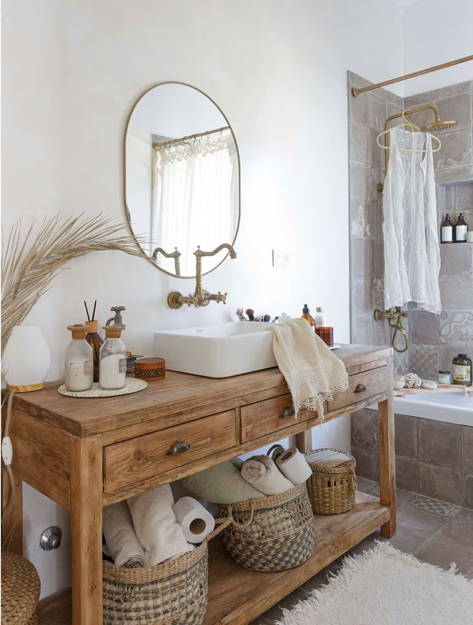 salle de bain décoration naturelle et méditerranéenne