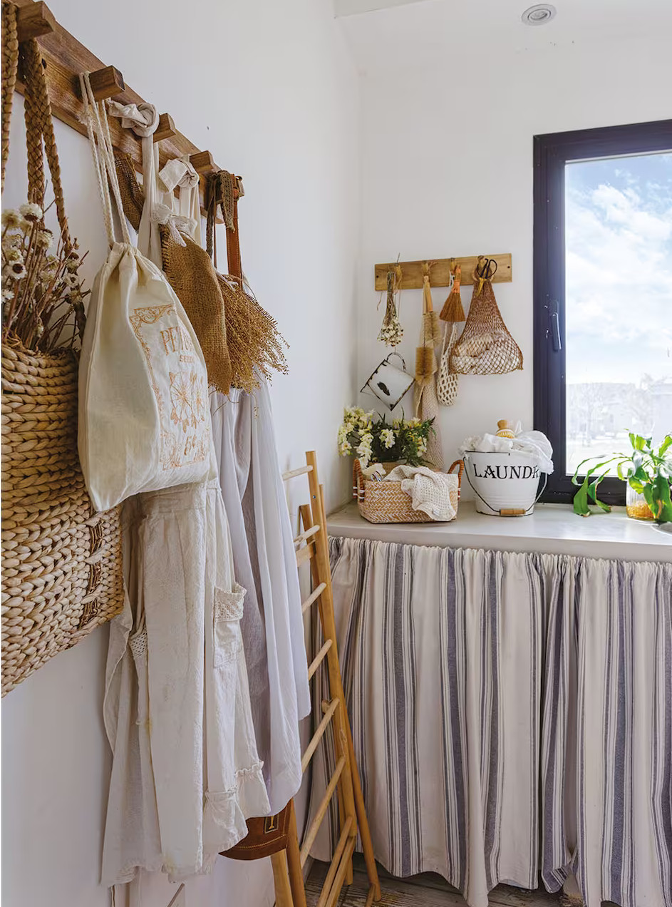 buanderie décoration naturelle et méditerranéenne