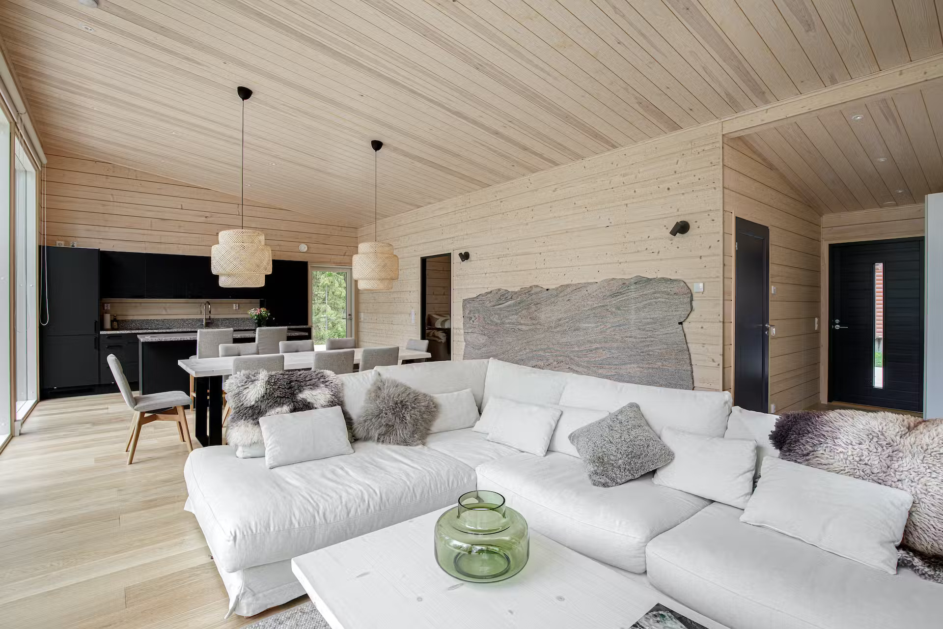 salon maison en bois préfabriquée Pluspuu salon maison en bois préfabriquée Pluspuu