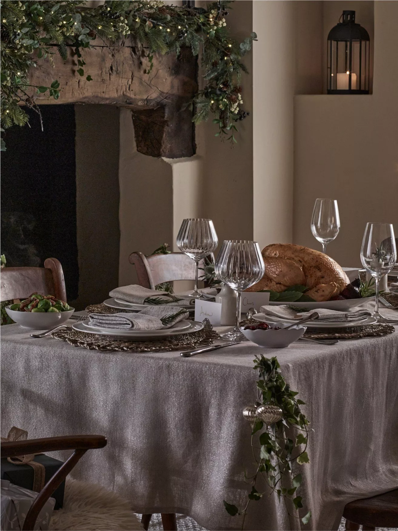 décoration table de Noël classique chic décoration table de Noël classique chic