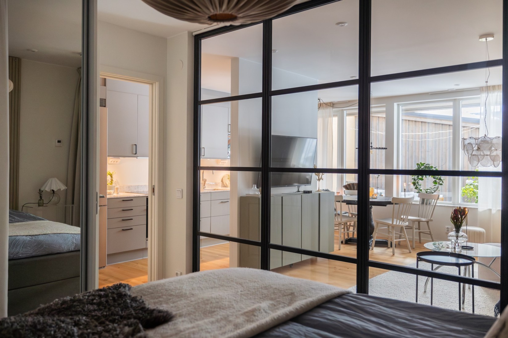 chambre avec verrière deux-pièces de 45m2 optimisé
