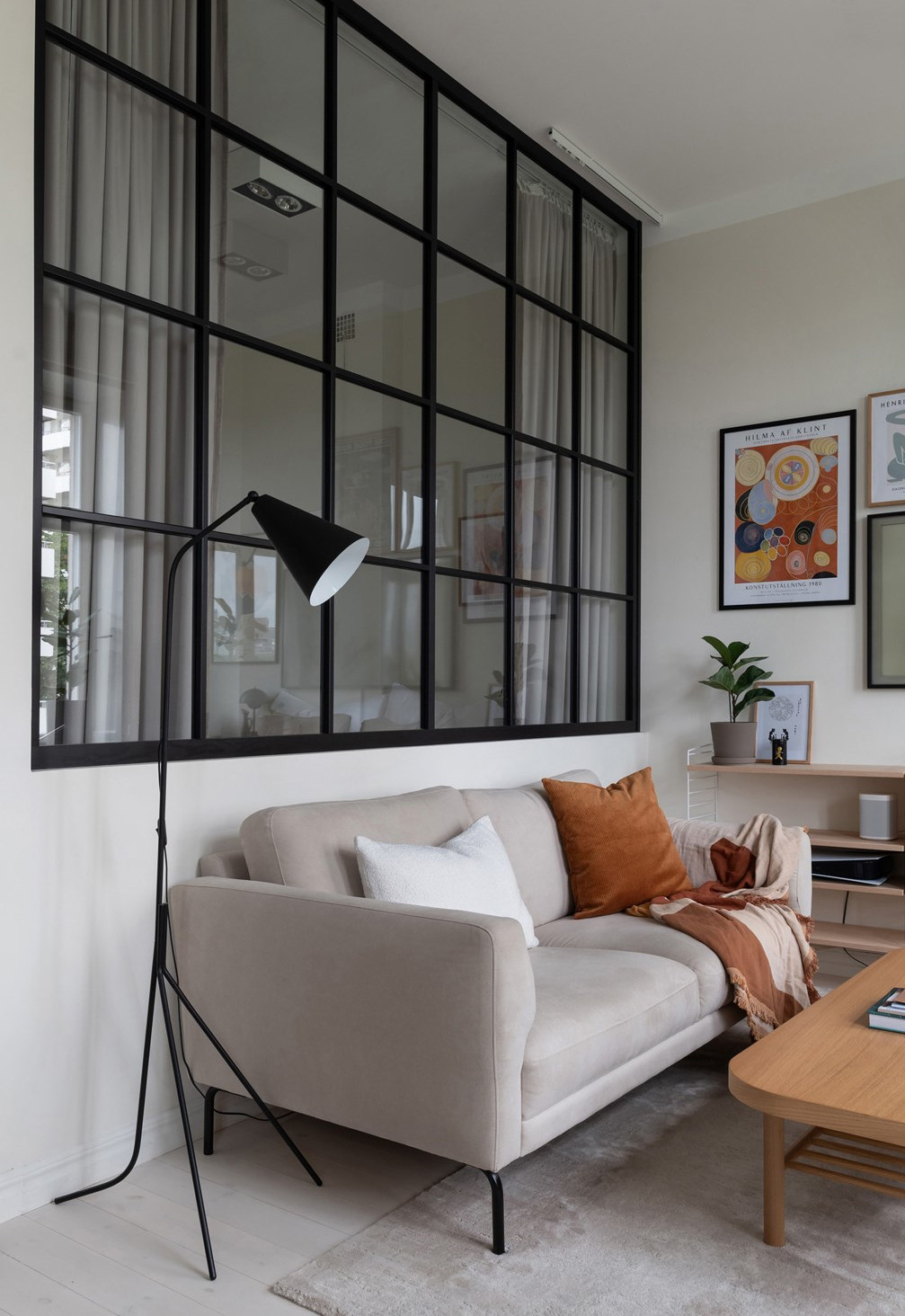 salon avec verrière deux-pièces 46m2