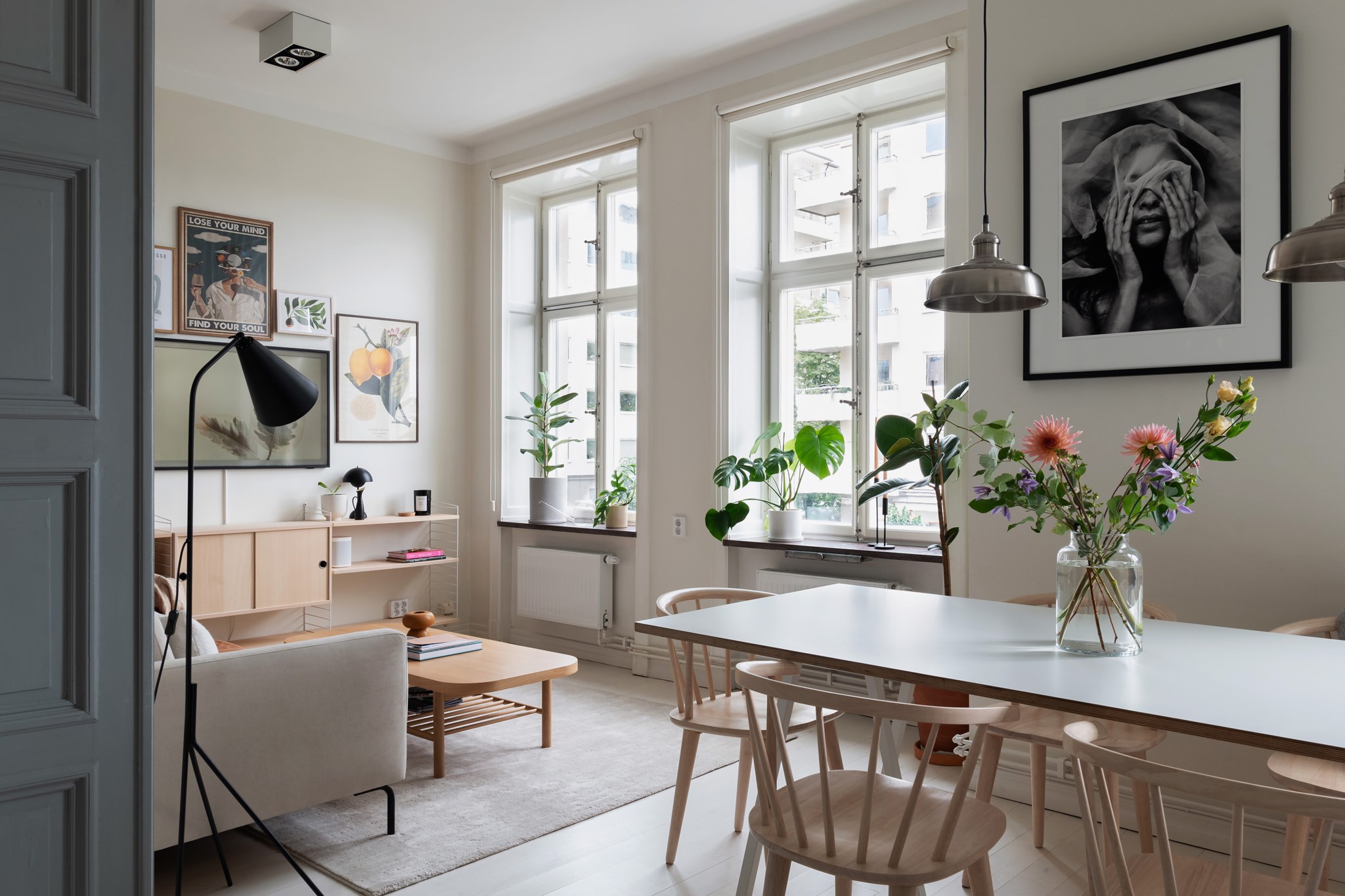 salon et salle à manger deux-pièces 46m2