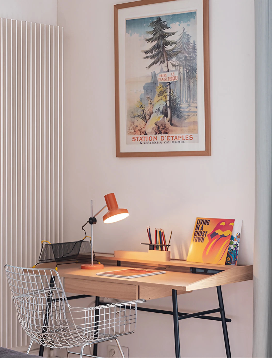 bureau décoration contemporaine et colorée villa Touquetoise bureau décoration contemporaine et colorée villa Touquetoise