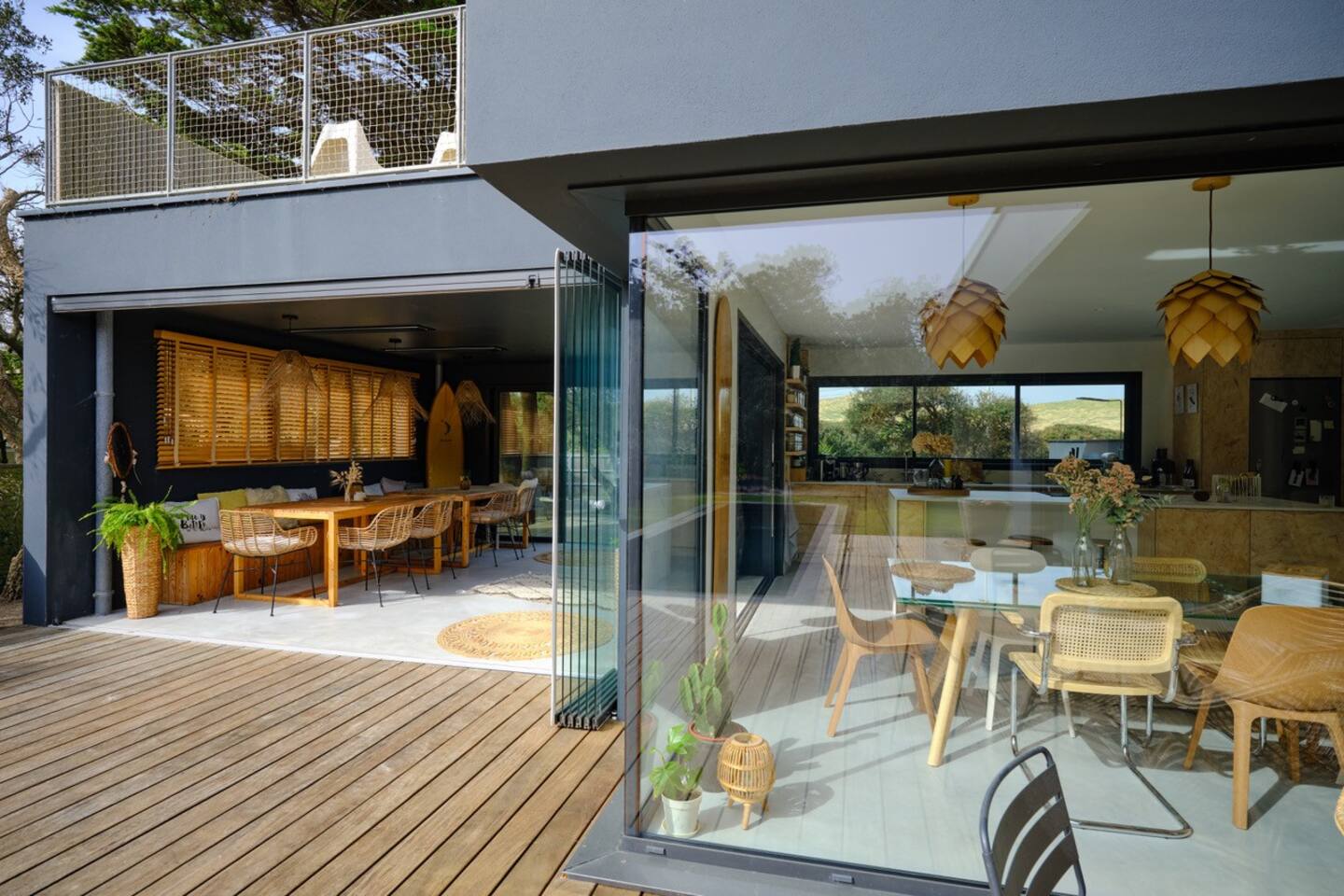 terrasse maison en bois Villa Arranca