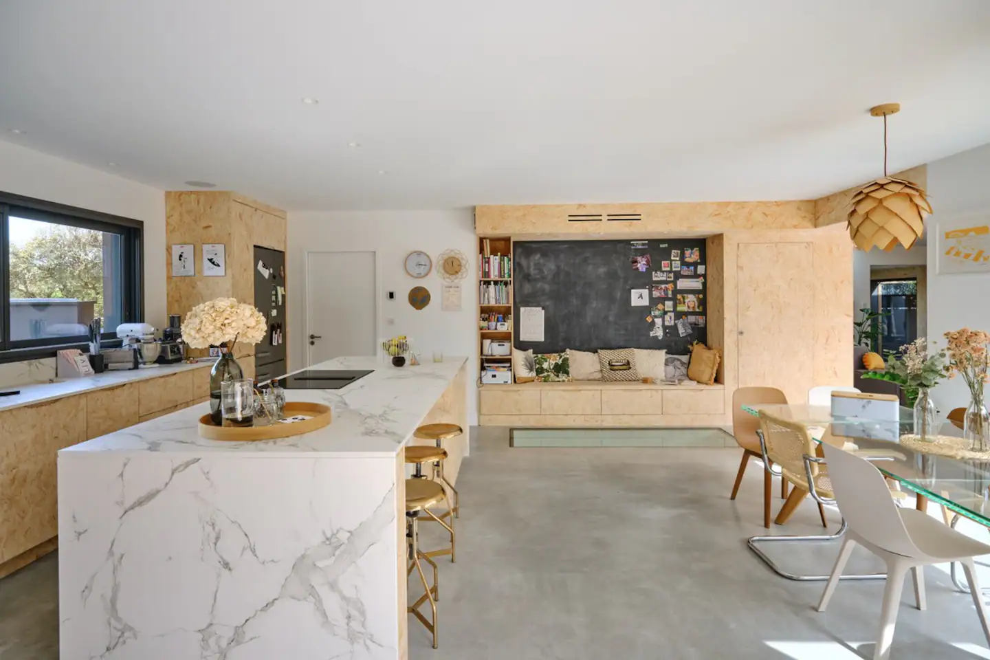 cuisine marbre et bois