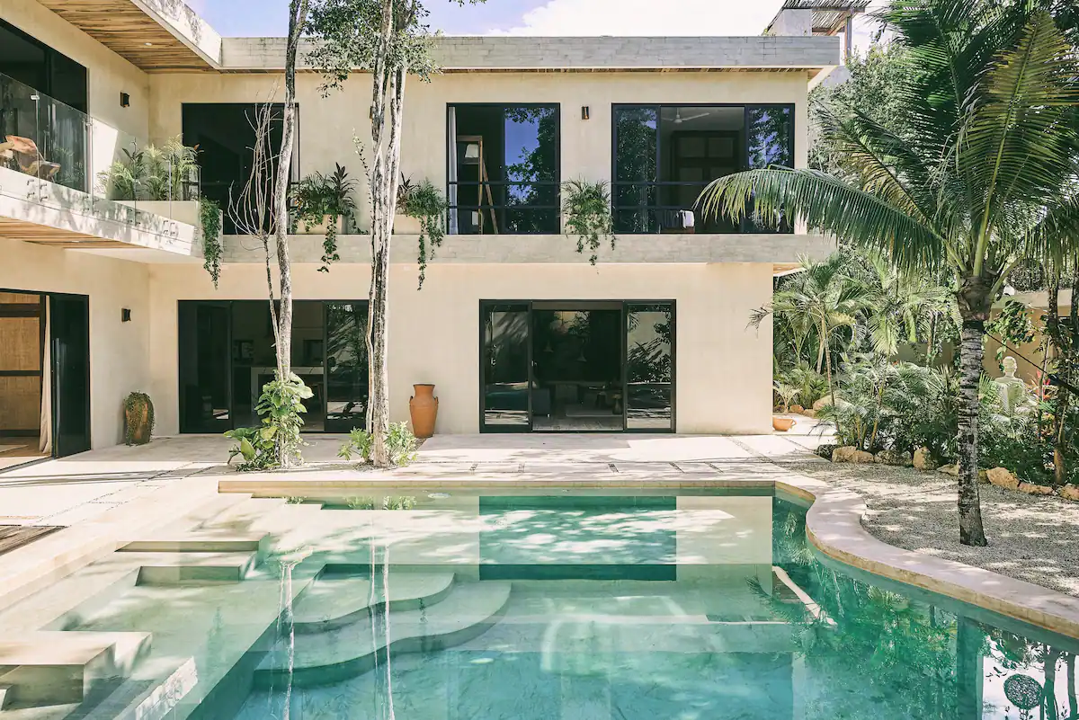 jardin avec piscine maison Tulum jardin avec piscine maison Tulum
