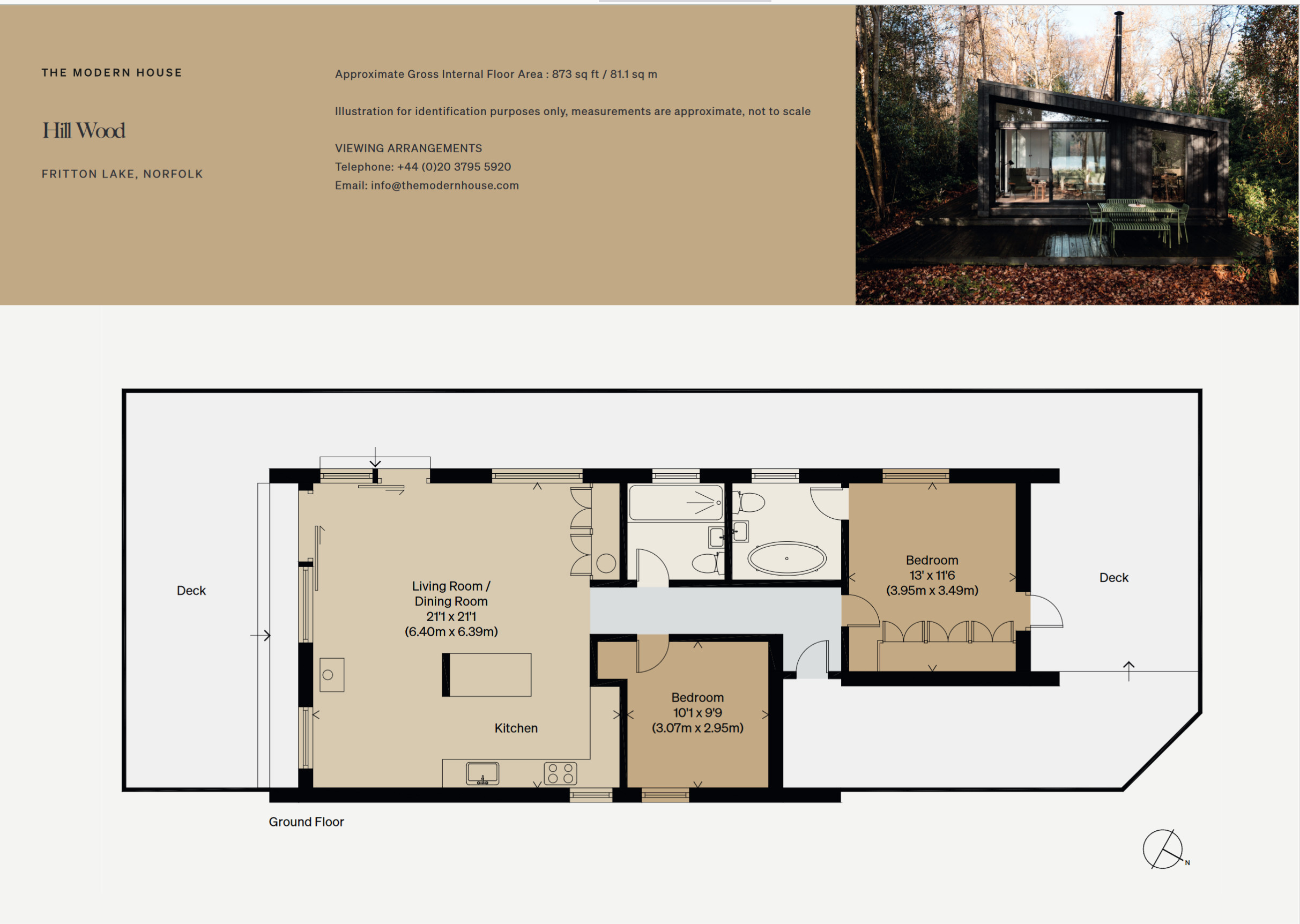 plan maison en bois noir 81m2