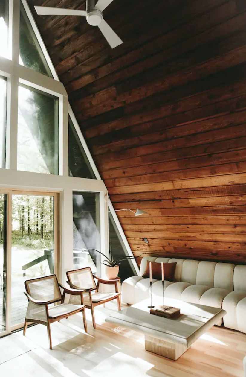 salon maison A-Frame décoration design salon maison A-Frame décoration design