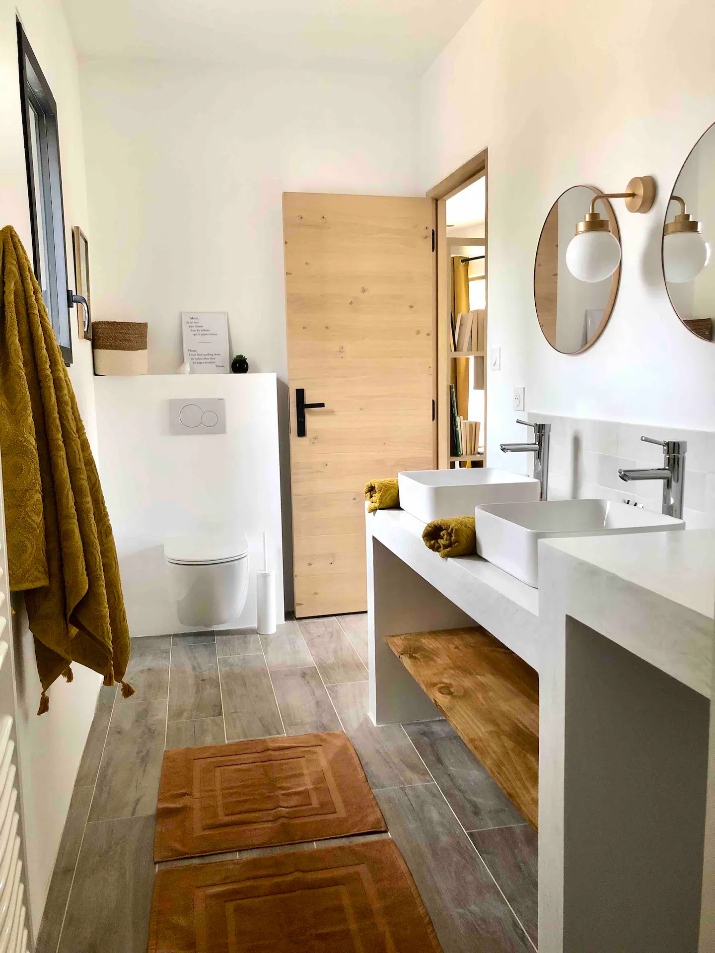 salle de bain bois et béton salle de bain bois et béton