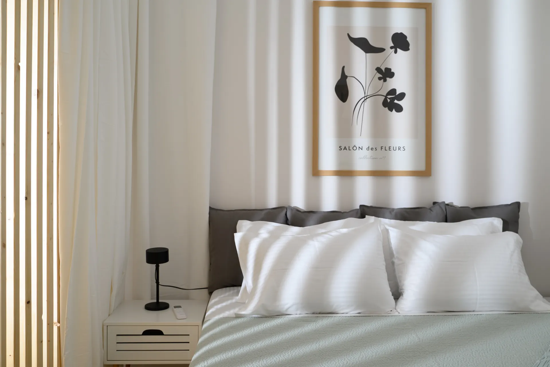 chambre avec claustra bois décoration design