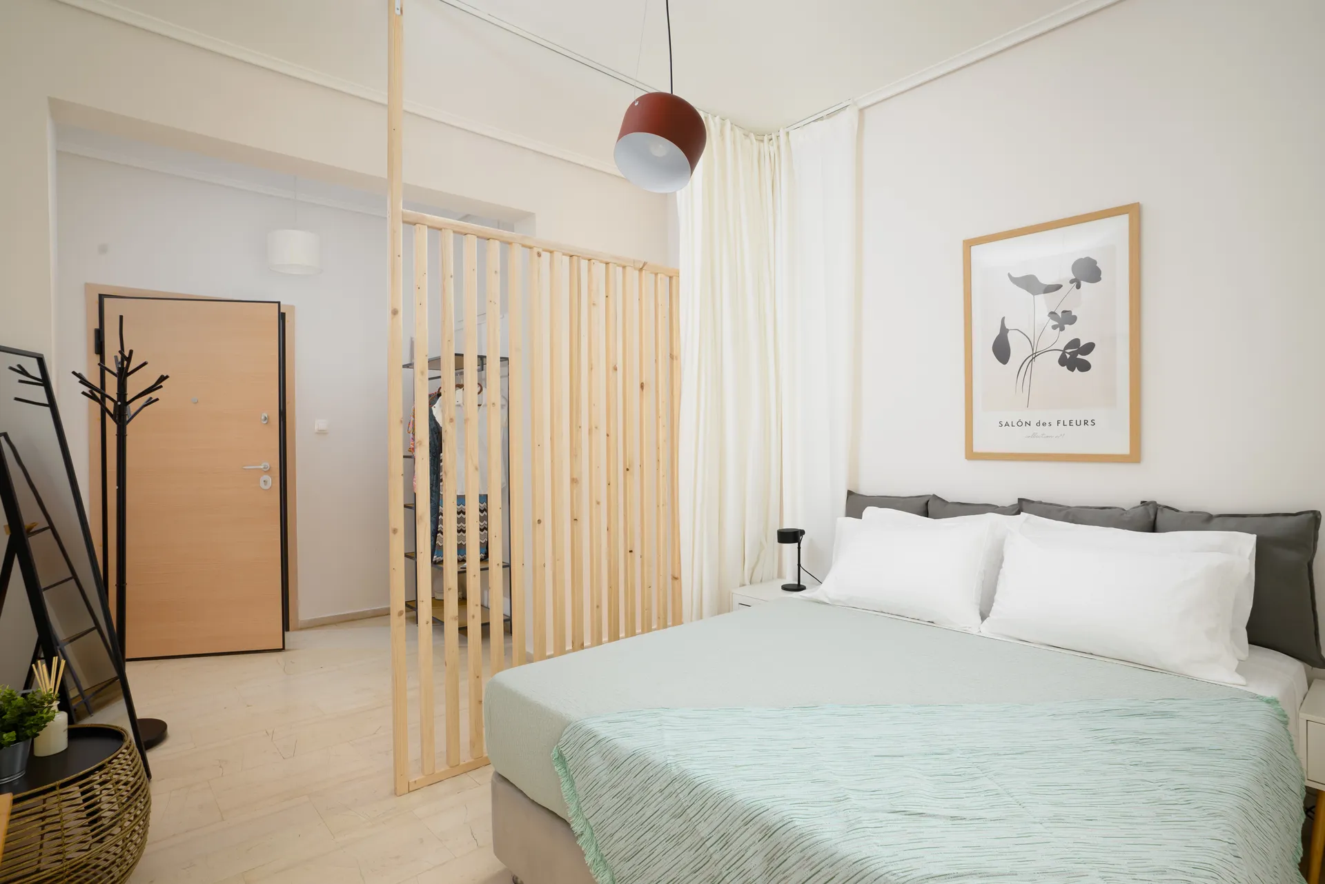 chambre avec claustra bois décoration design