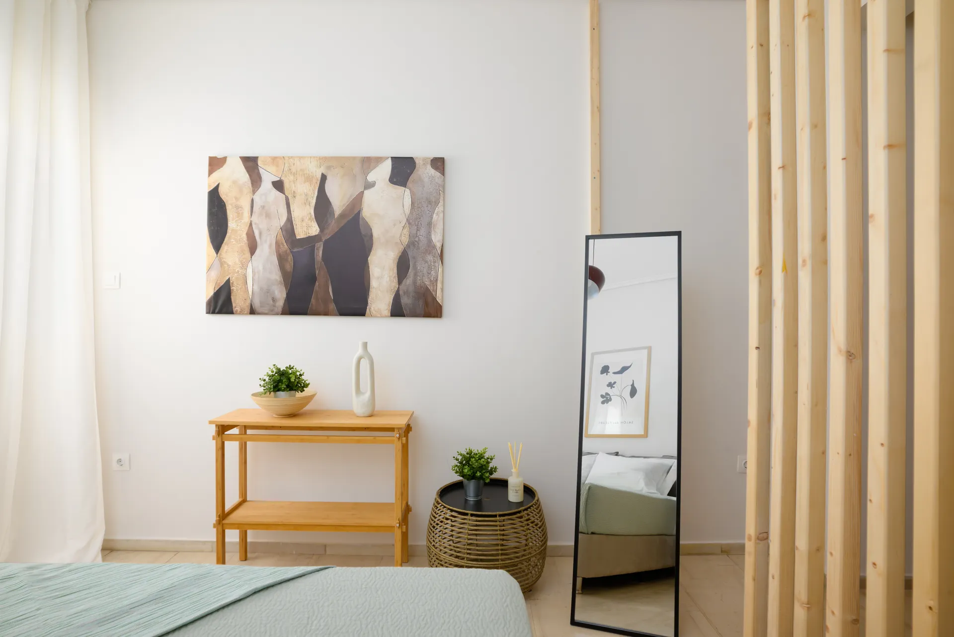 chambre avec claustra bois décoration design