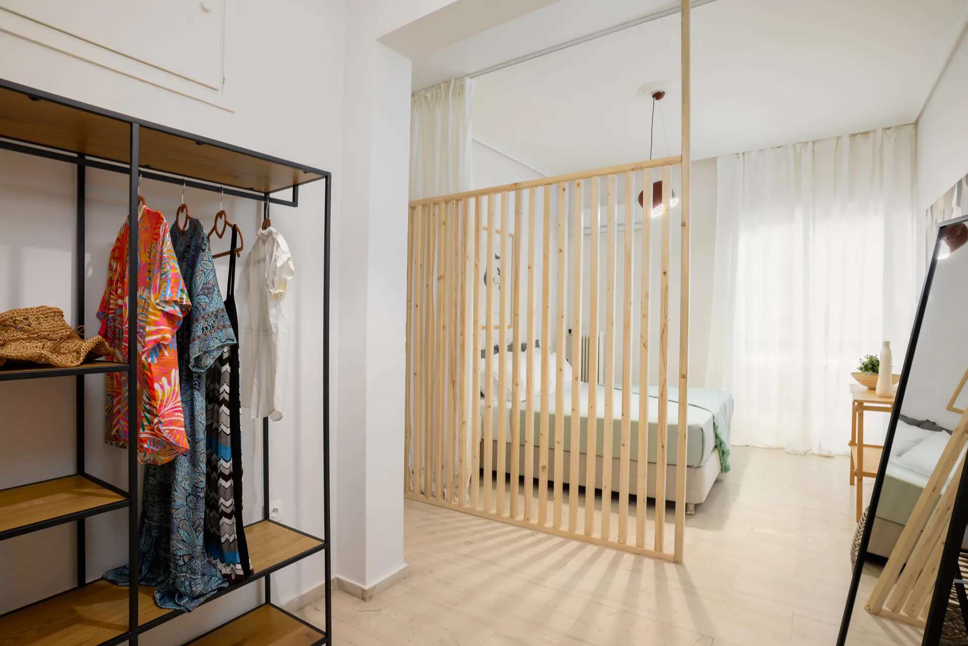 chambre avec claustra bois décoration design