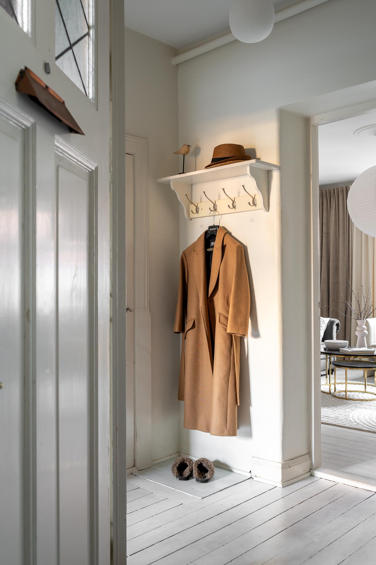 entrée studio 46m2 décoration scandinave