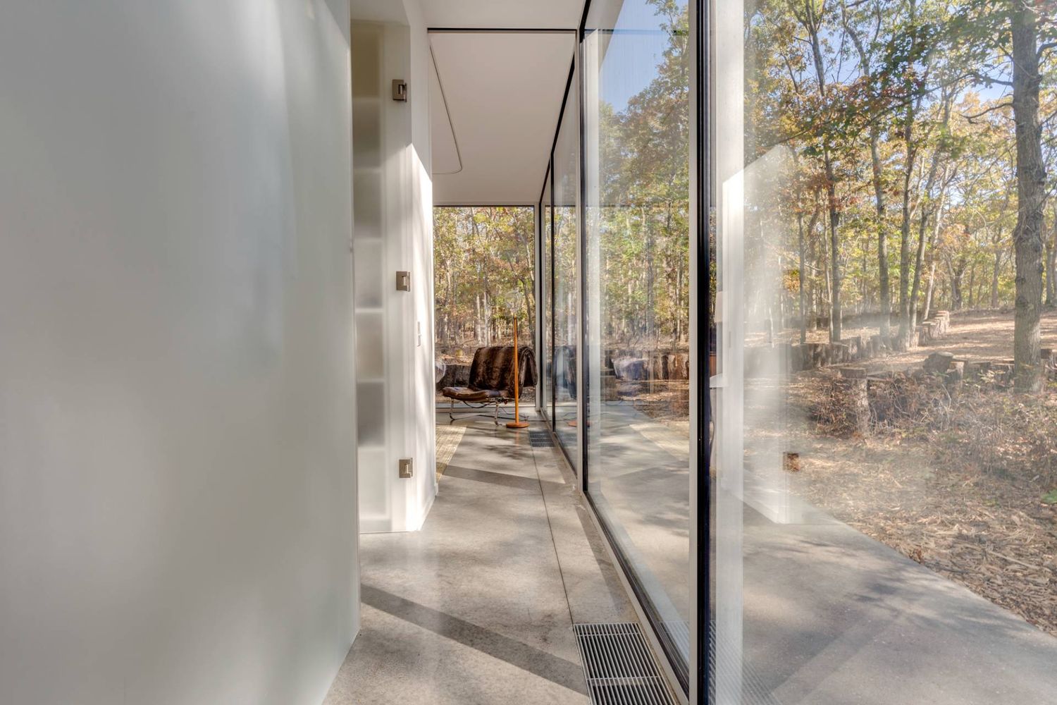 couloir vitré maison architecte