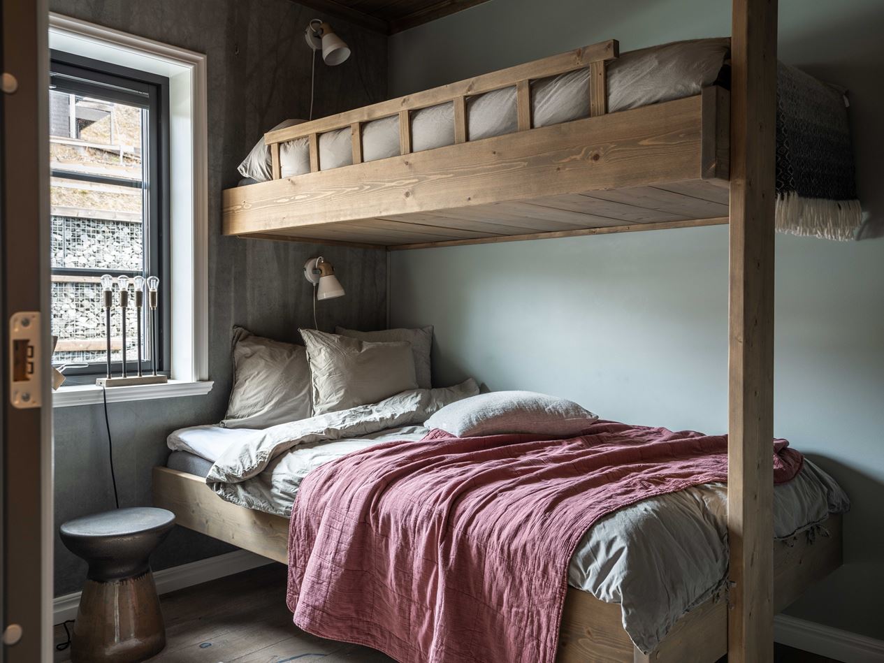 chambre lits superposés maison de montagne