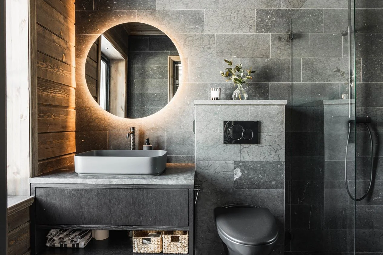 salle de bain pierre grise