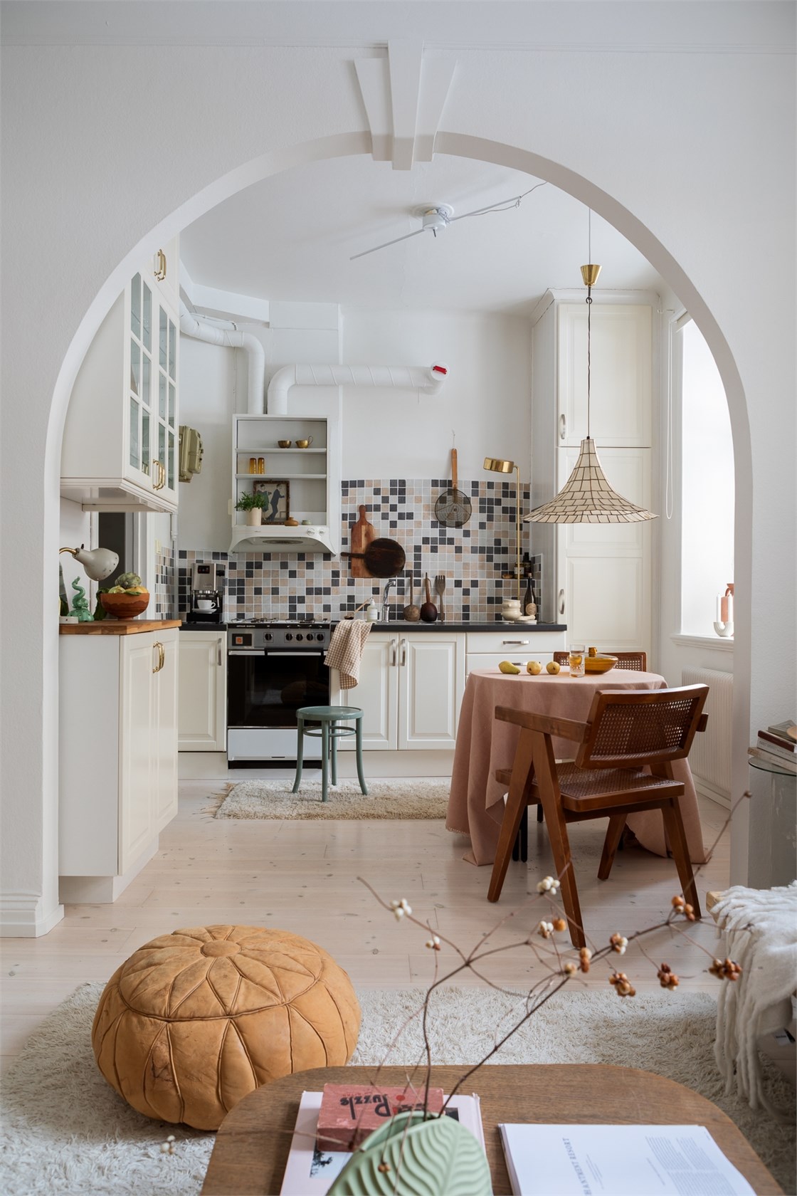 cuisine ouverte avec arche