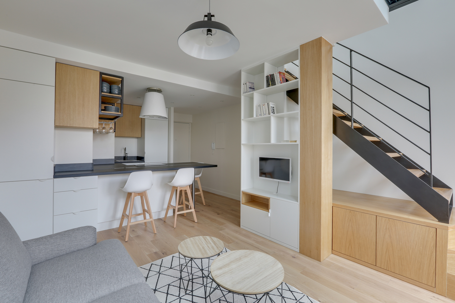 salon appartement 38m2 Paris en duplex salon appartement 38m2 Paris en duplex
