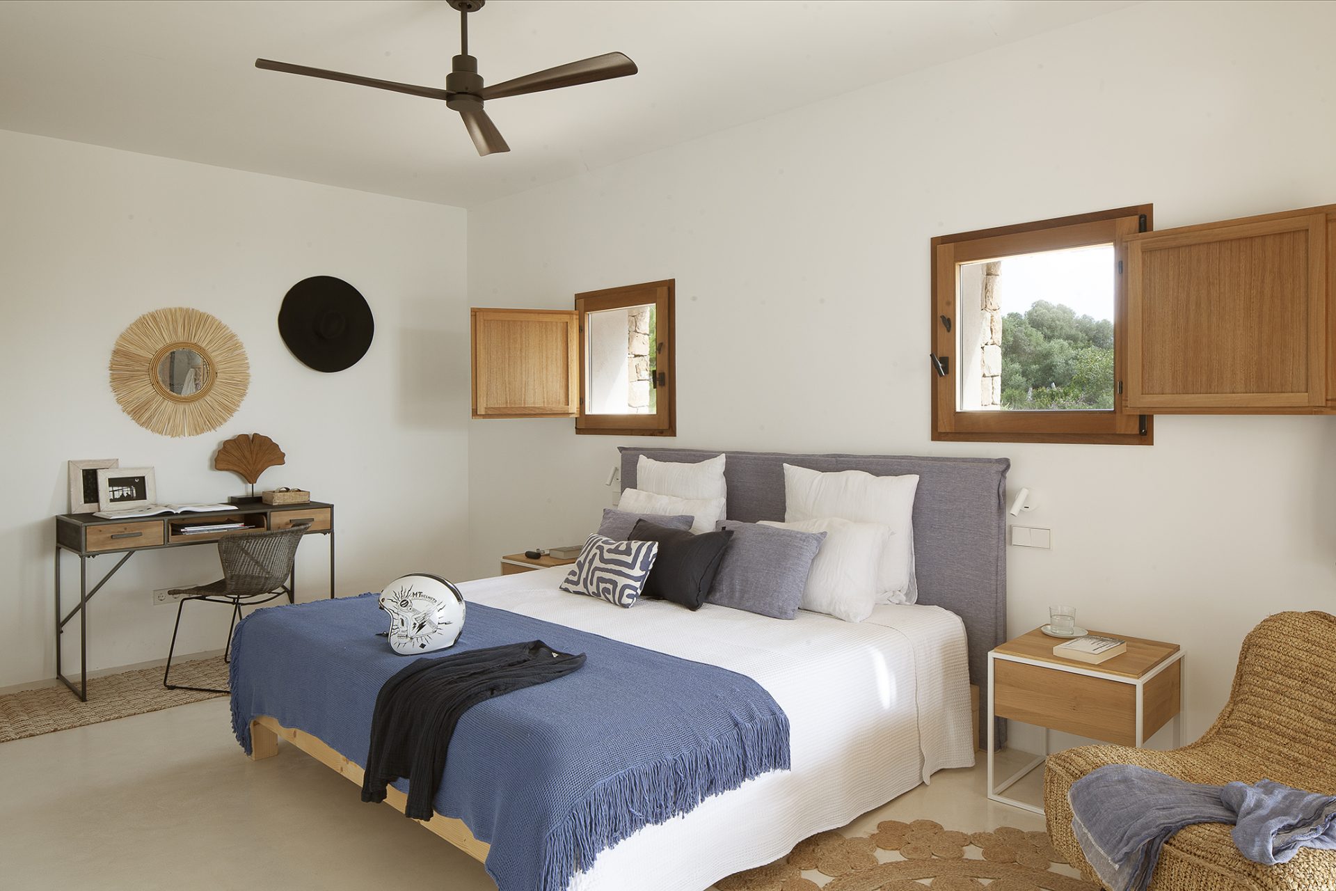 chambre maison en pierres décoration contemporaine et naturelle