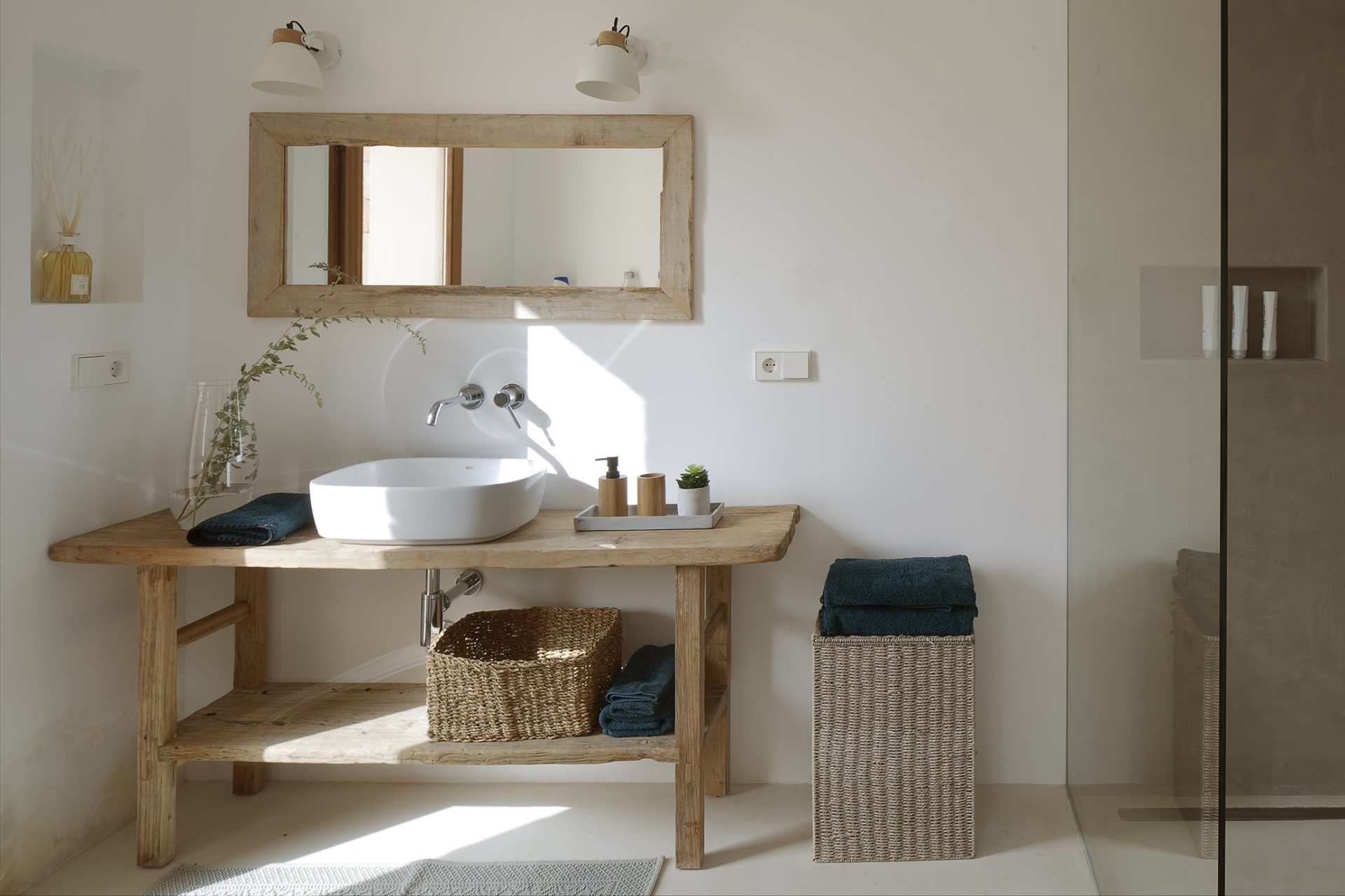 salle de bain néo rustique