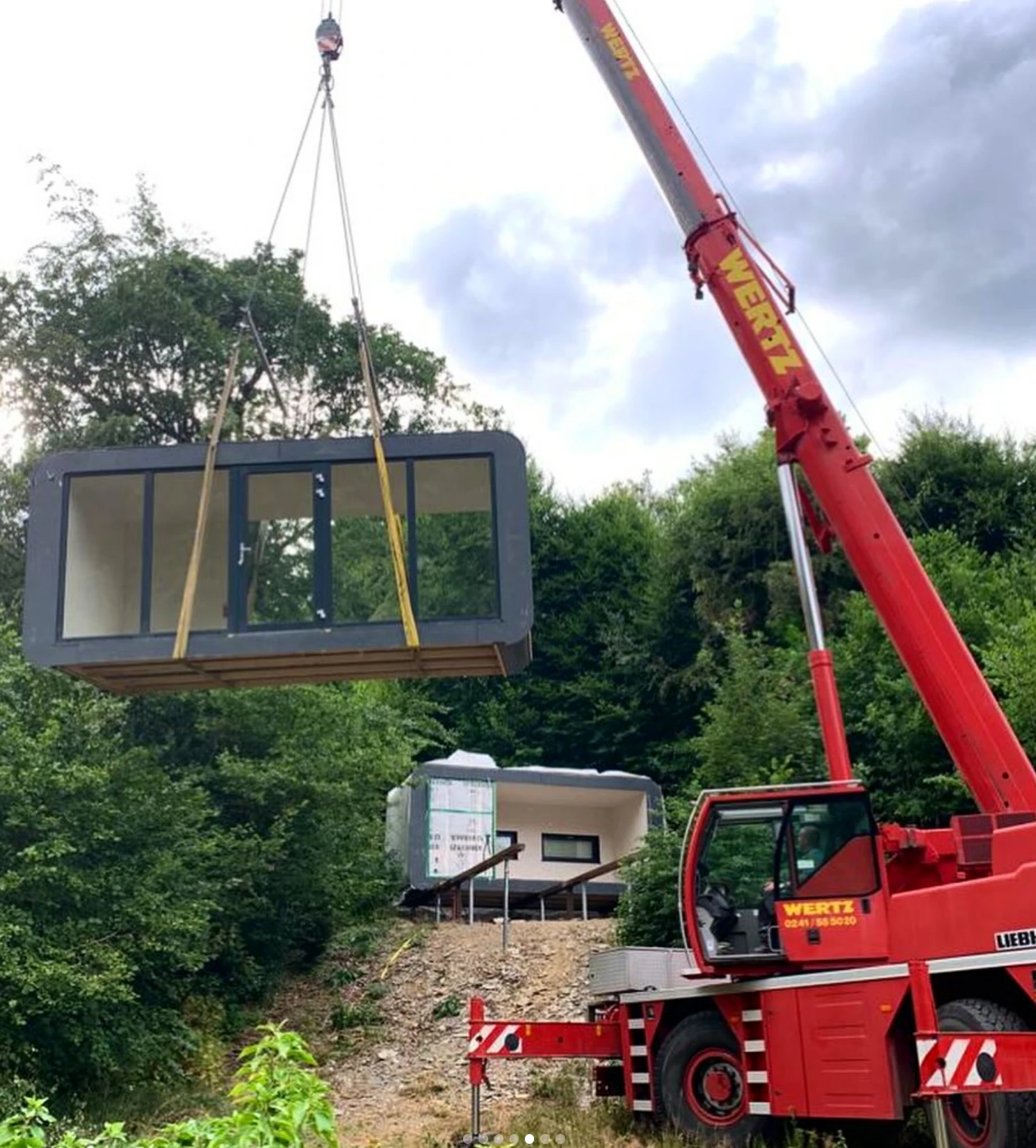 livraison maison préfabriquée avec grue