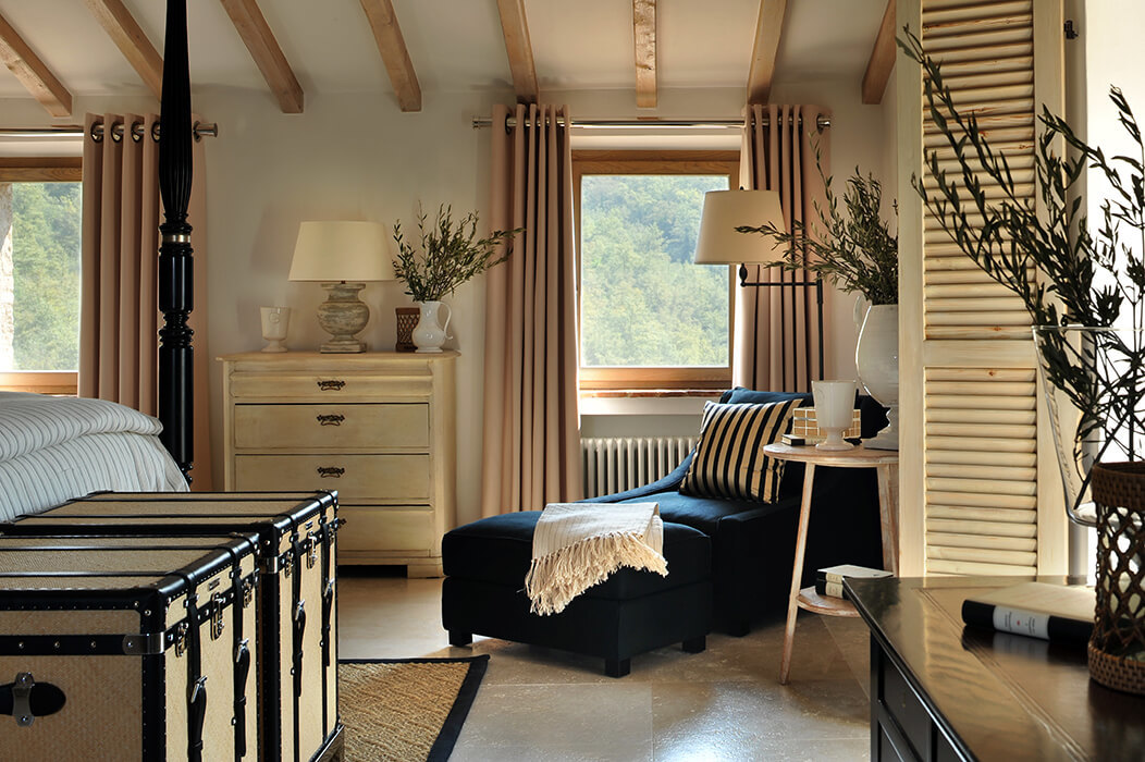 chambre villa Spinaltermine domaine Reschio