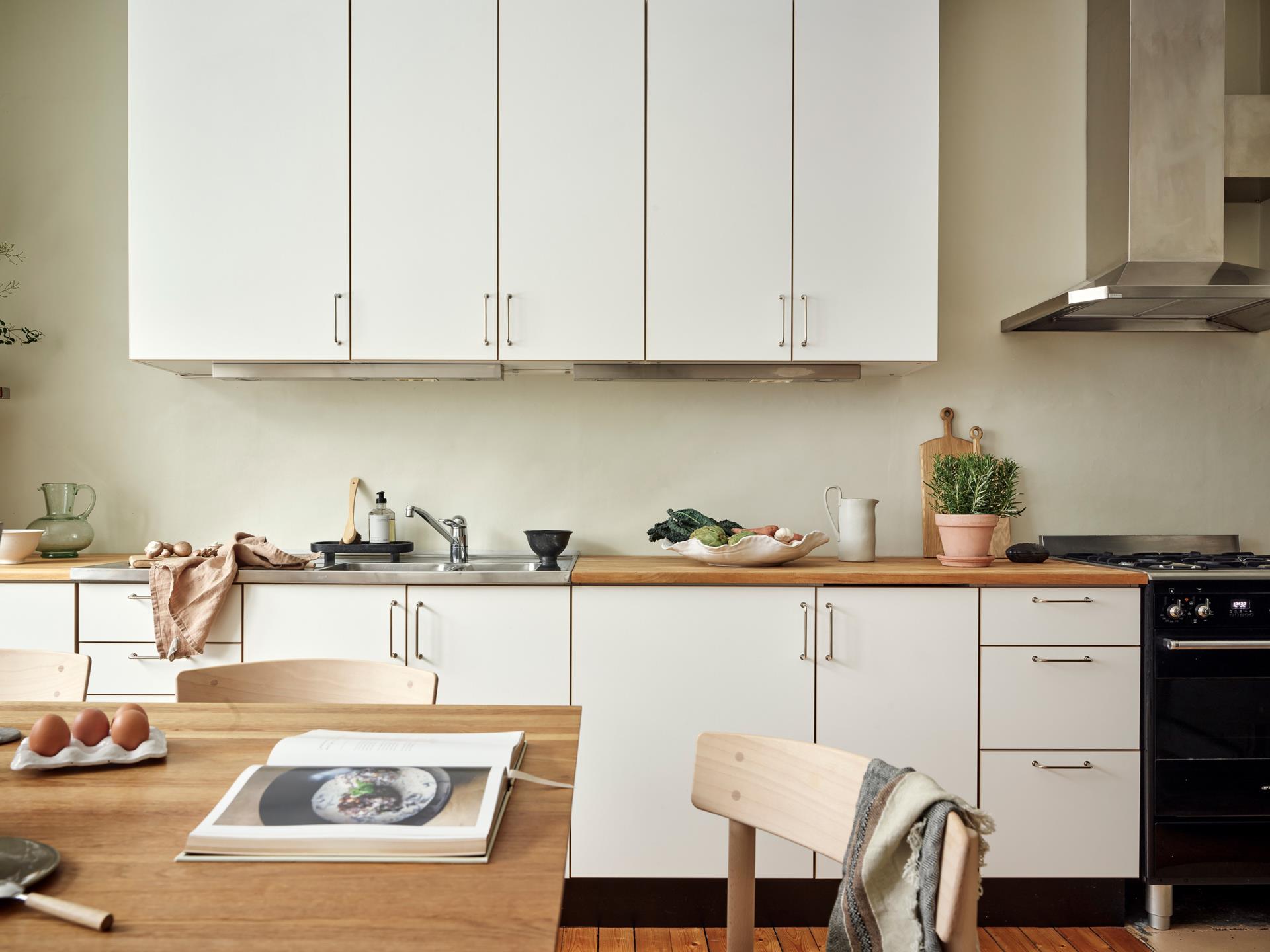 cuisine blanche et bois studio 37m2