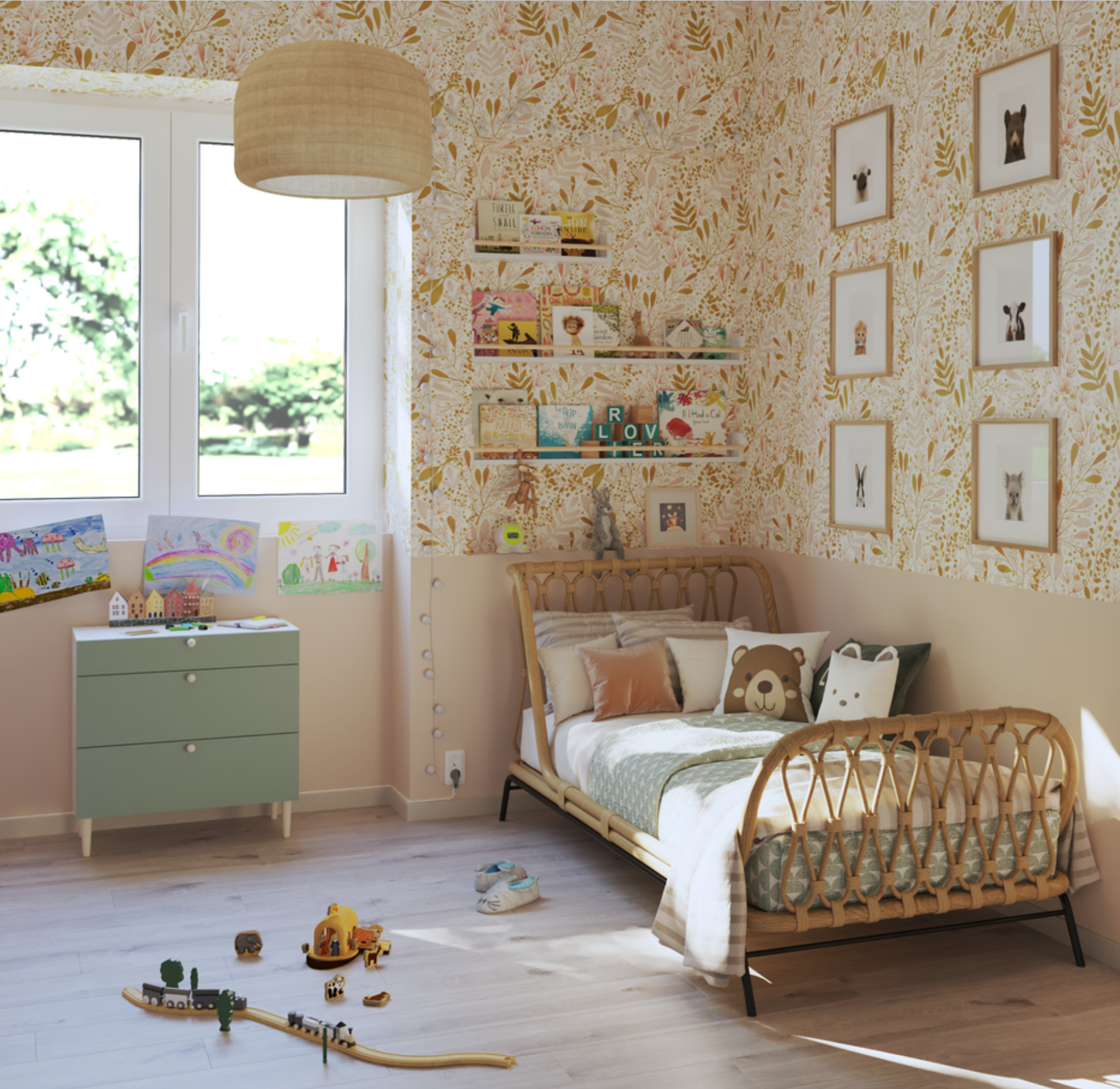 chambre enfant avec papier-peint chambre enfant avec papier-peint