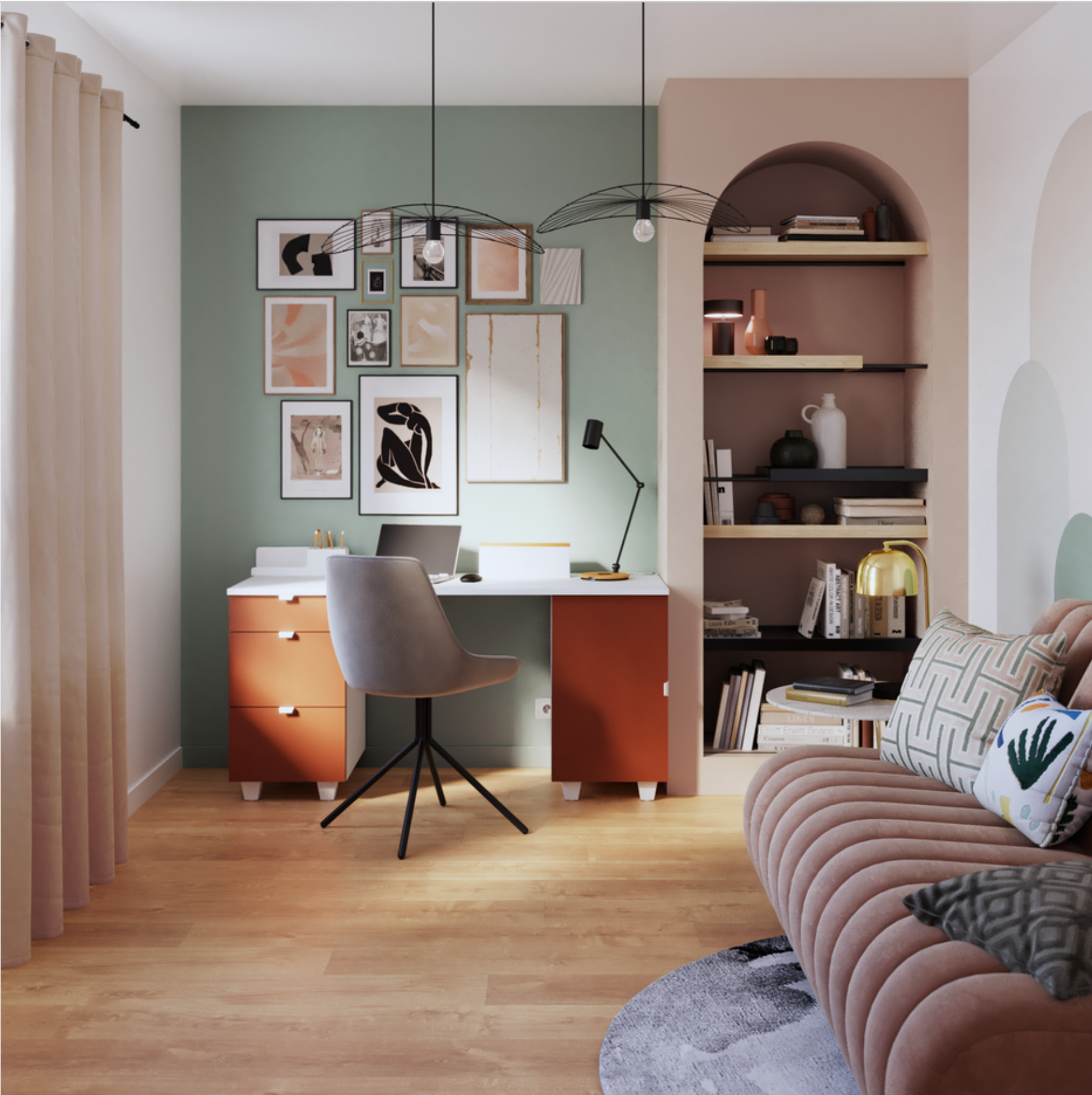 salon avec coin bureau mobilier de rangement Leroy Merlin salon avec coin bureau mobilier de rangement Leroy Merlin