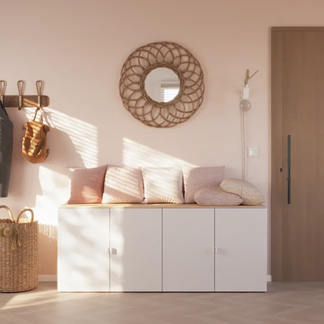 entrée couleur fuzz peach avec banc entrée couleur fuzz peach avec banc