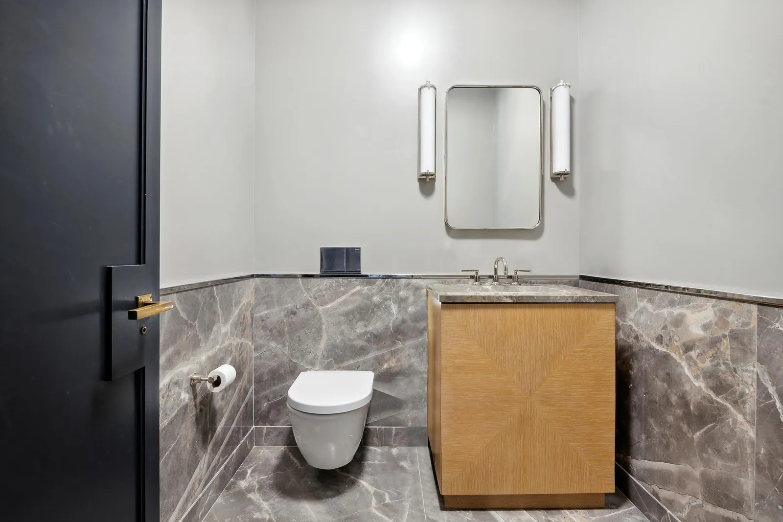 toilettes marbre griss