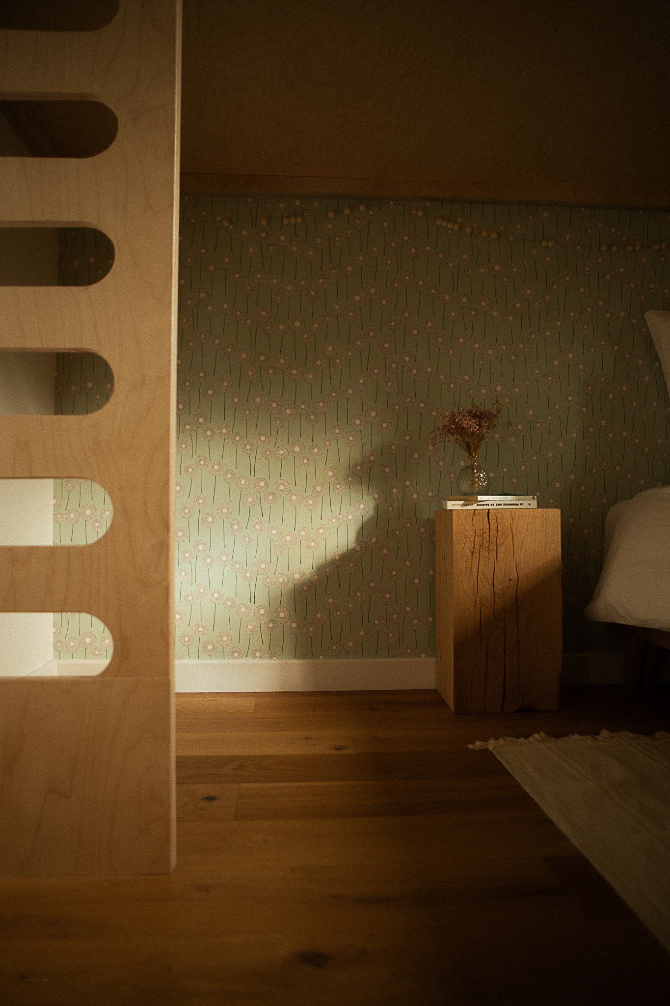 chambre papier-peint vert Douarenn