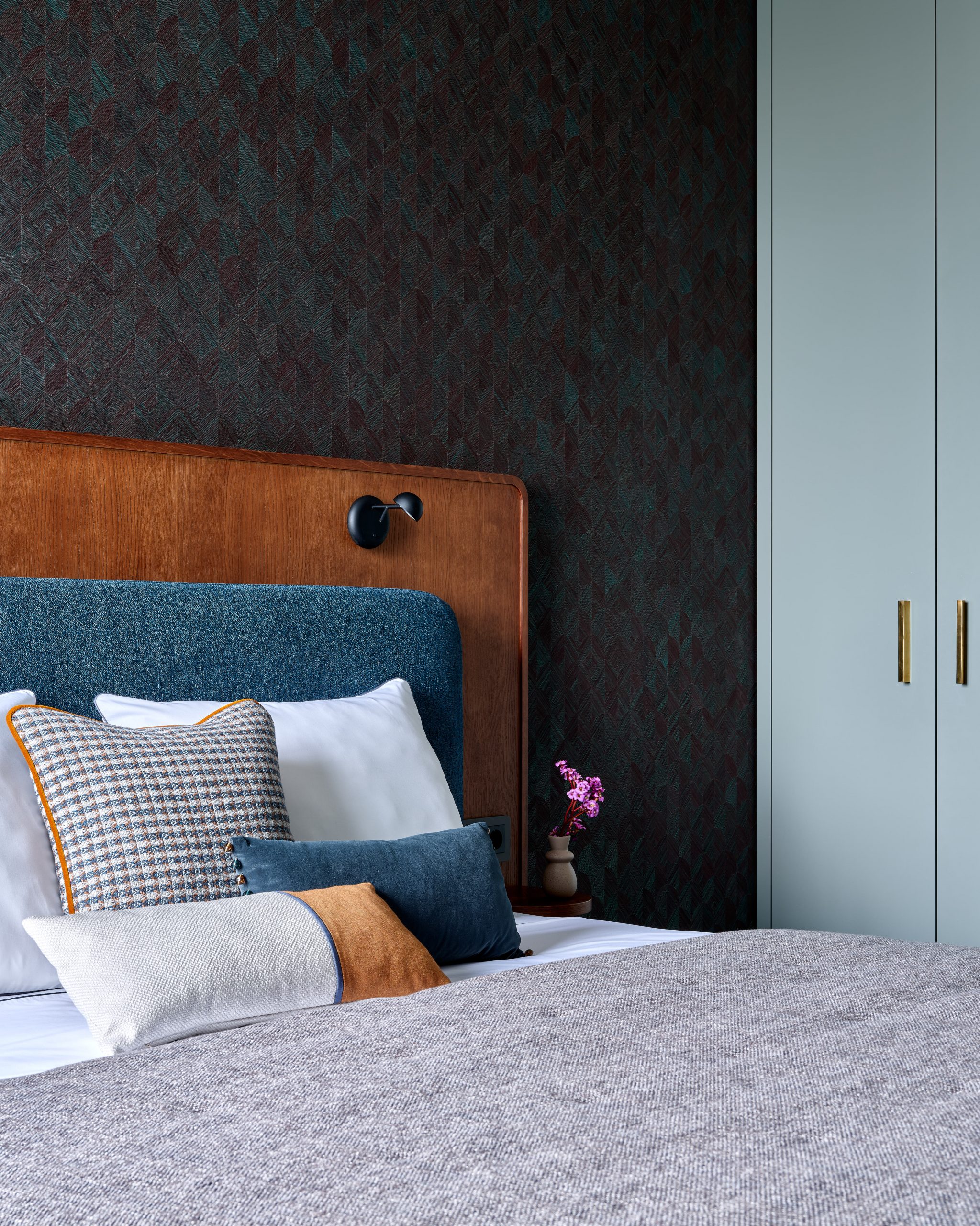 chambre décoration contemporaine bleue