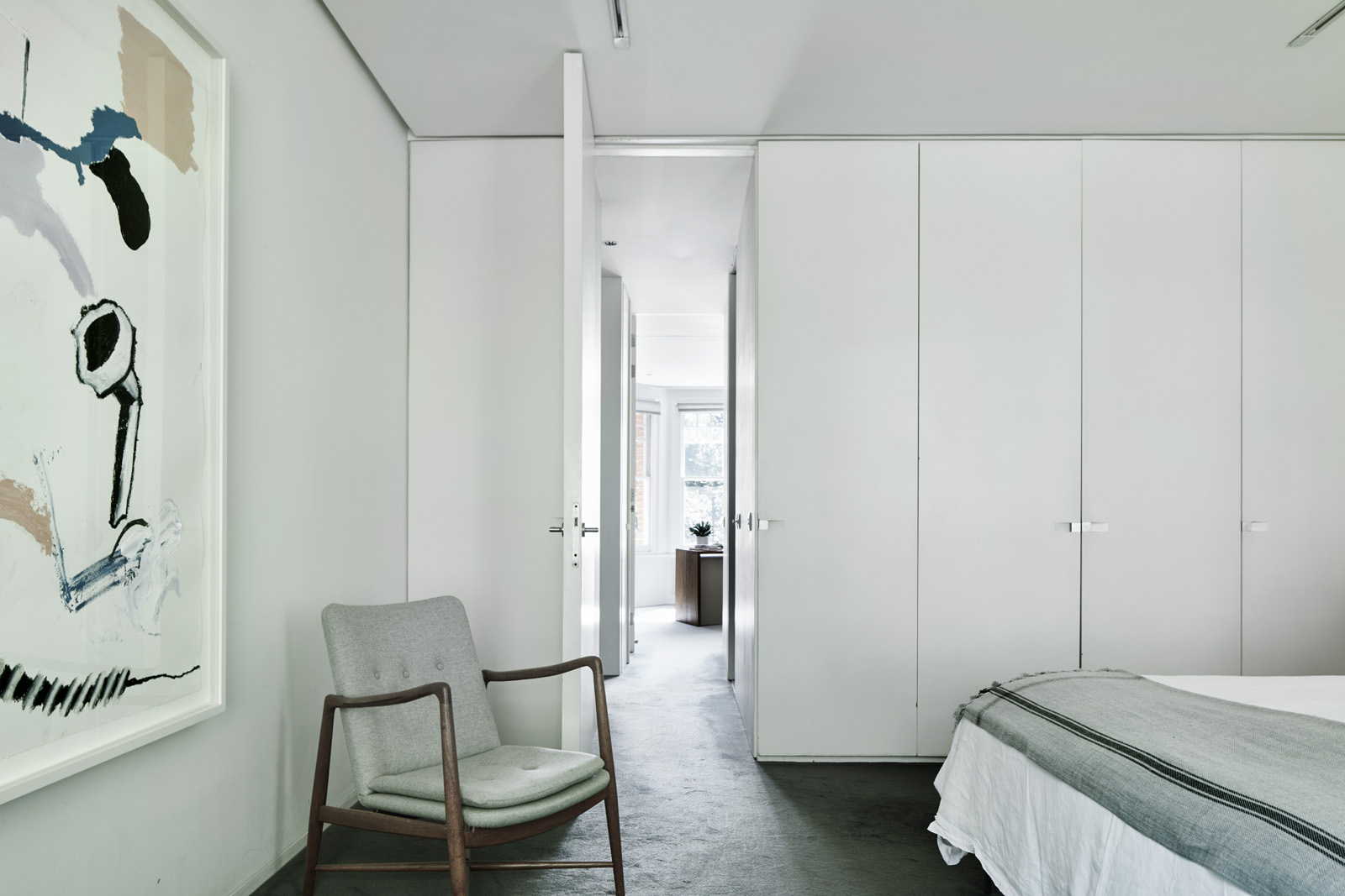chambre design décoration blanche