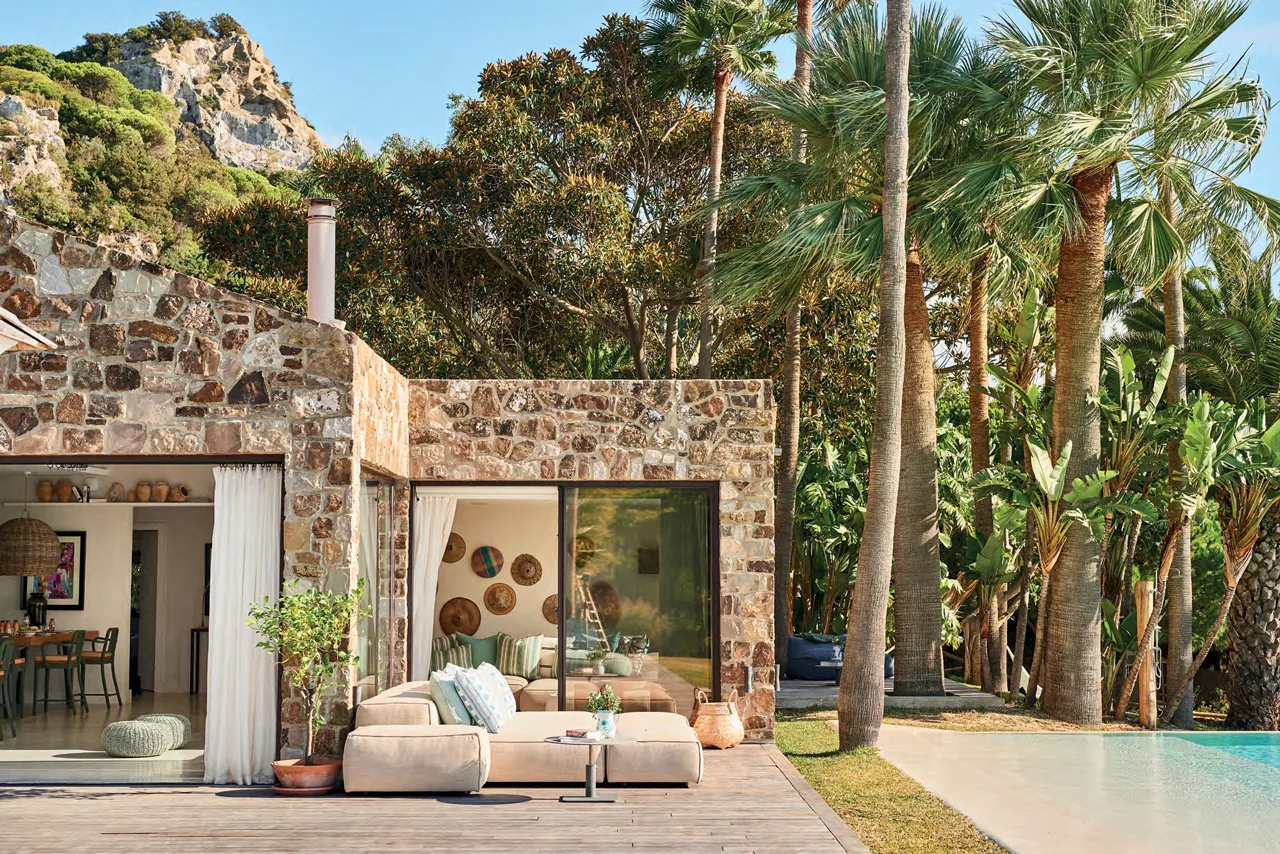 terrasse maison en pierres Villa Punta Paloma Tarifa