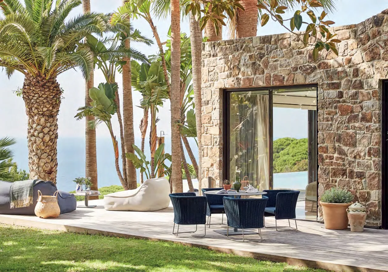 terrasse maison en pierres Villa Punta Paloma Tarifa
