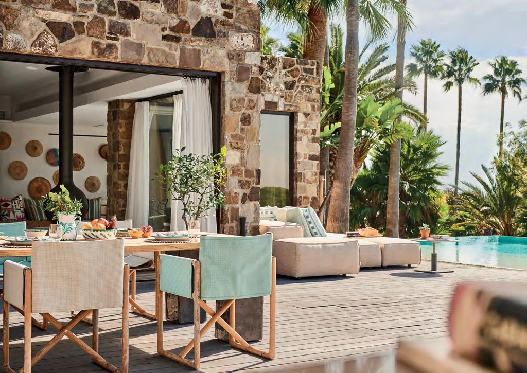terrasse maison en pierres Villa Punta Paloma Tarifa