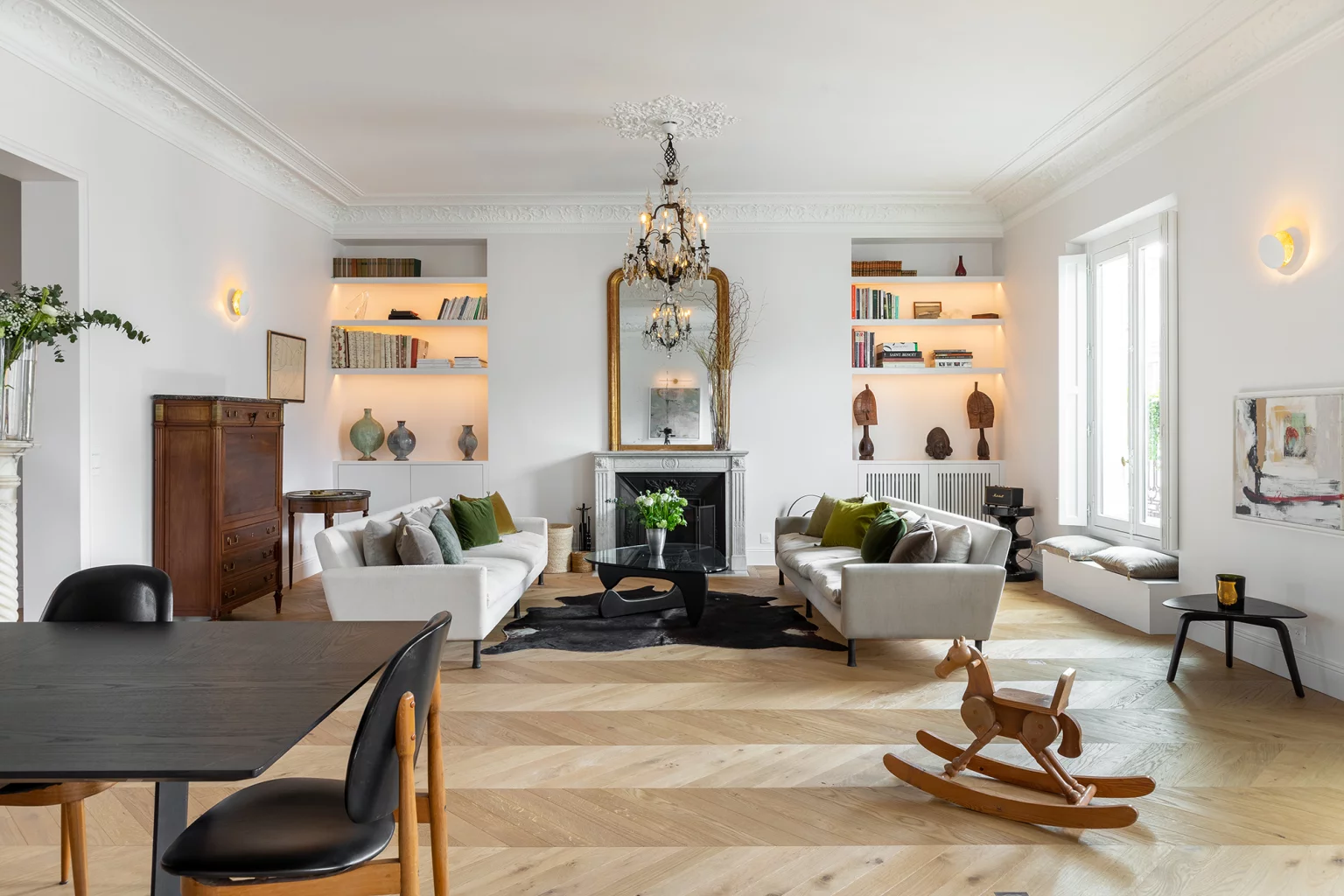 salon appartement haussmannien décoration contemporaine salon appartement haussmannien décoration contemporaine