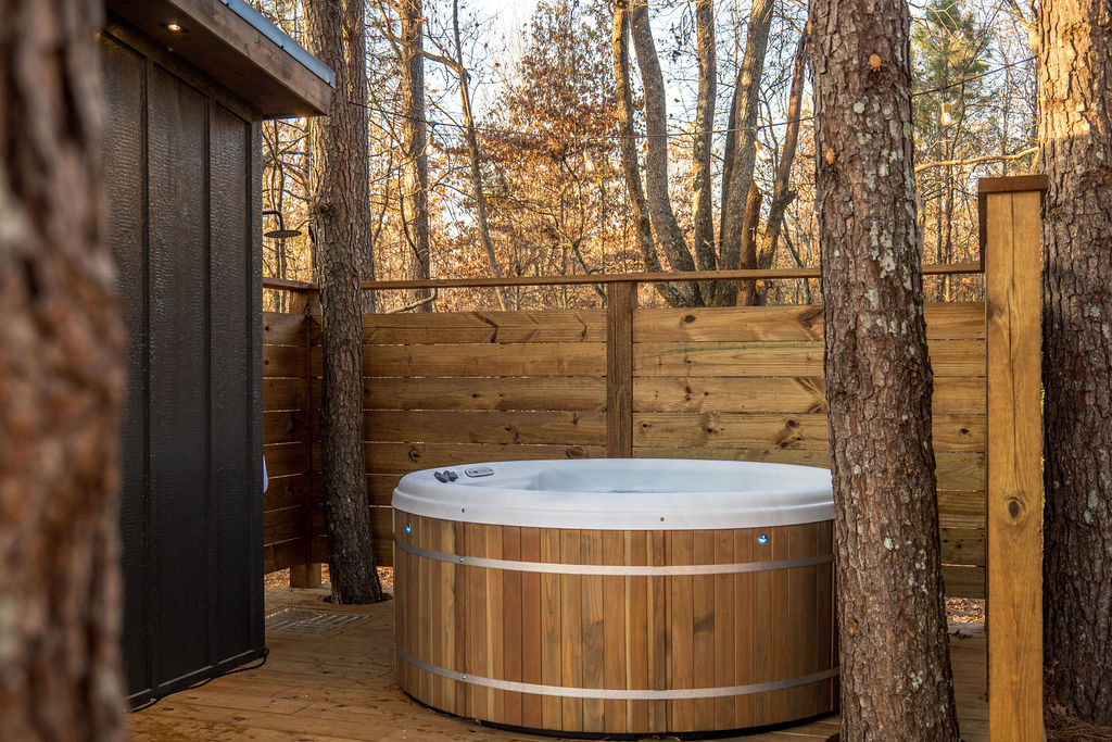 jacuzzi mini maison en bois