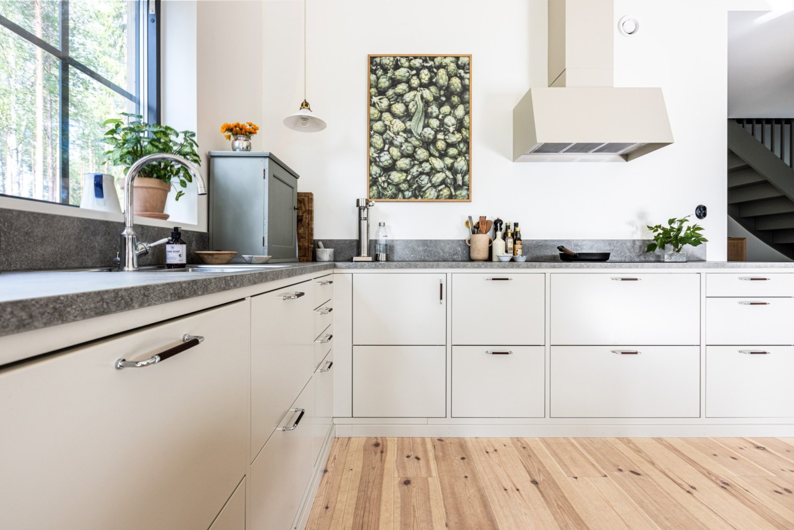 cuisine design blanche en L cuisine design blanche en L