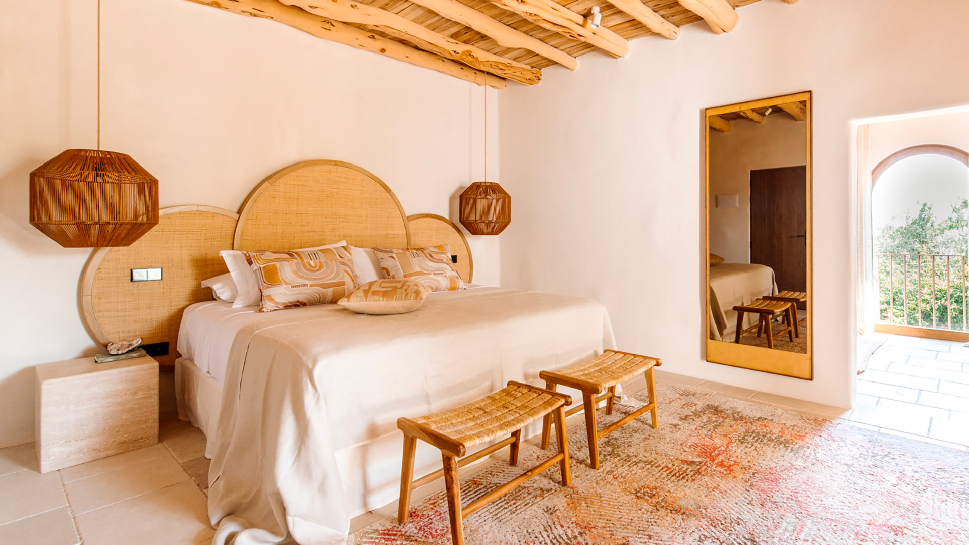 chambre décoration naturelle maison Ibiza chambre décoration naturelle maison Ibiza