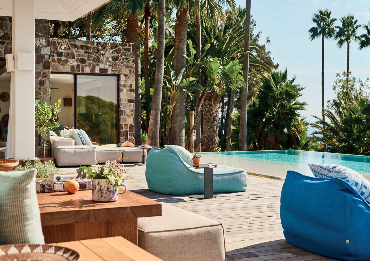 terrasse maison en pierres Villa Punta Paloma Tarifa
