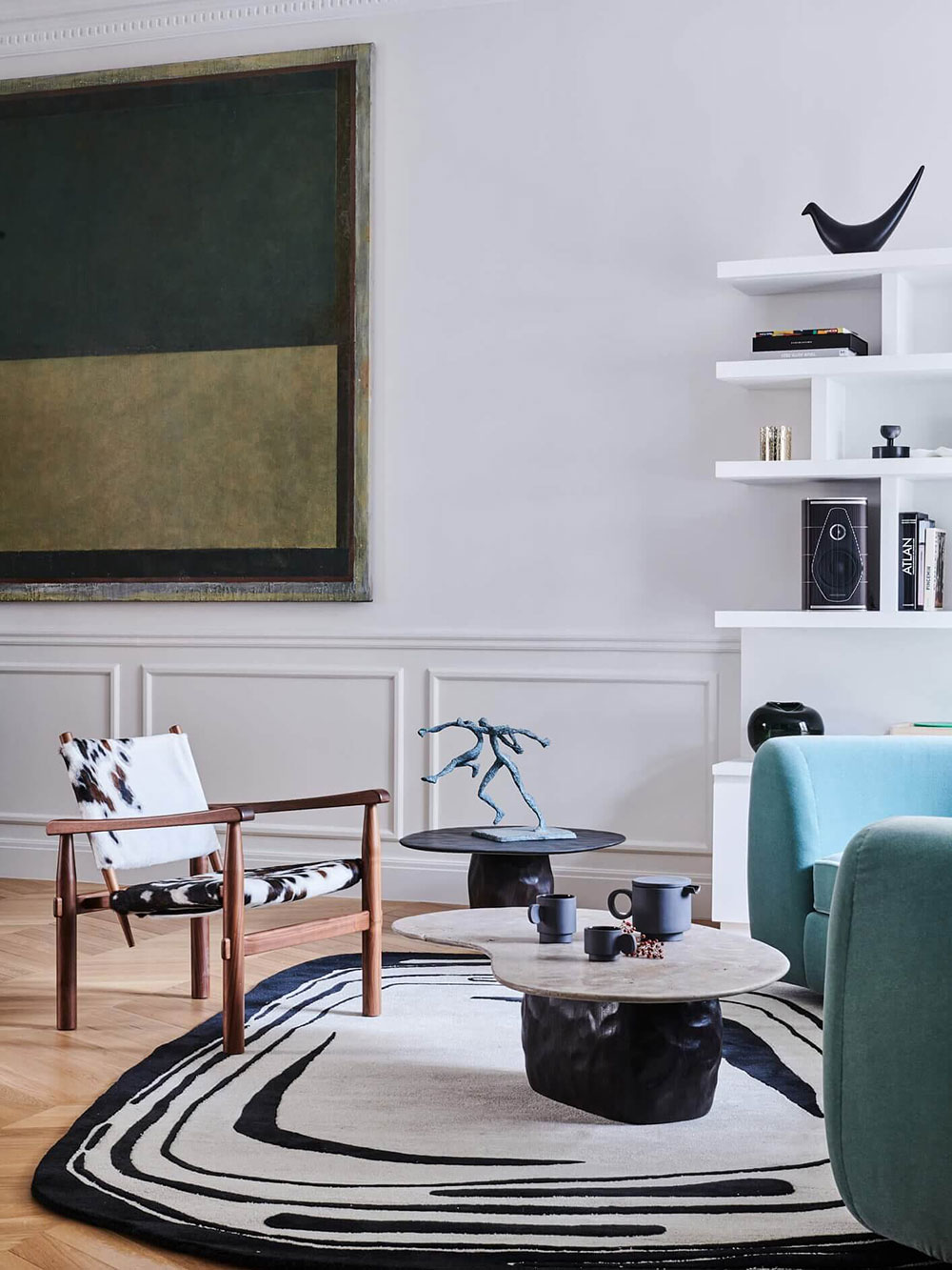 salon appartement Paris par Alexandra Boussagol décoration contemporaine 