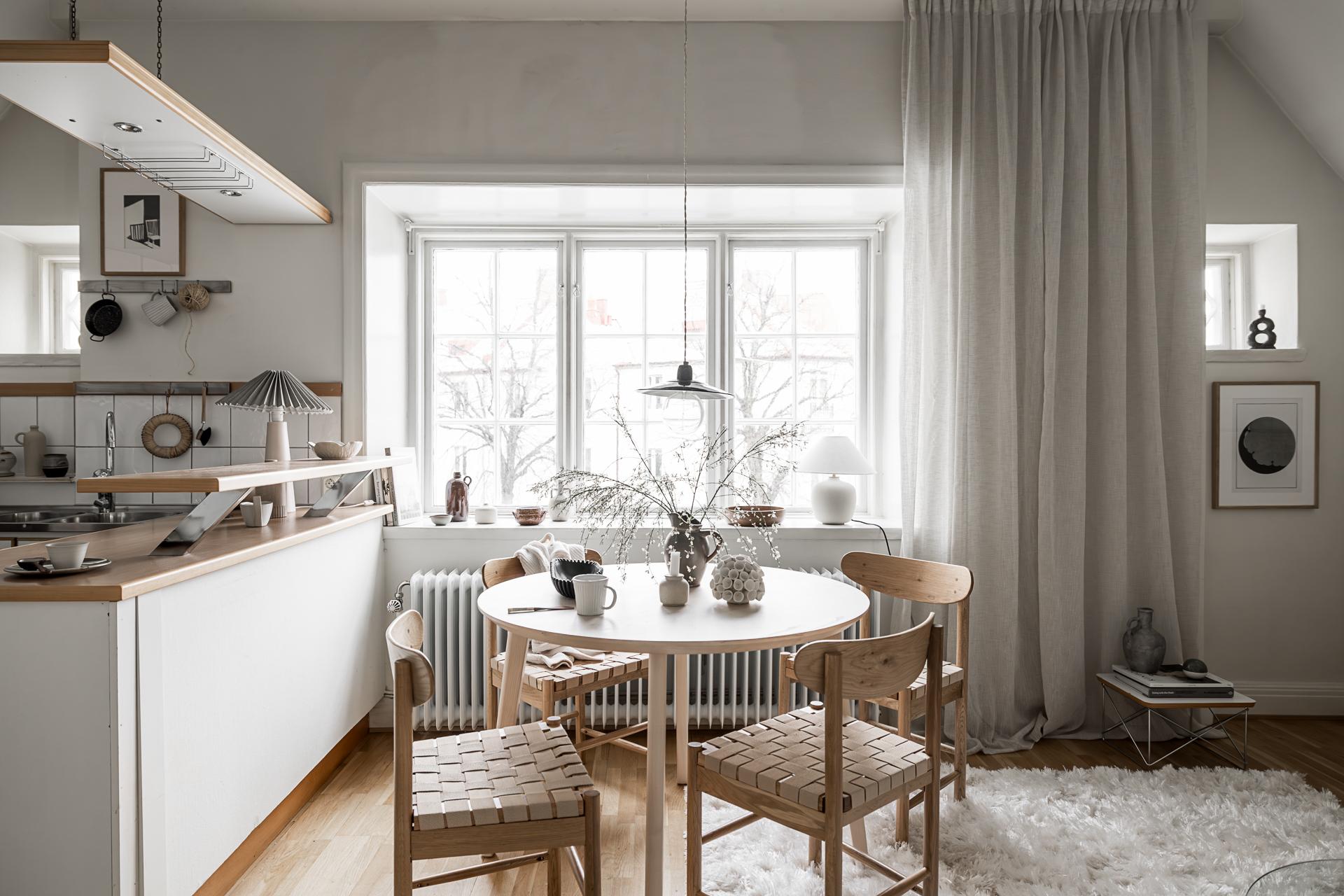 cuisine ouverte avec salle à manger