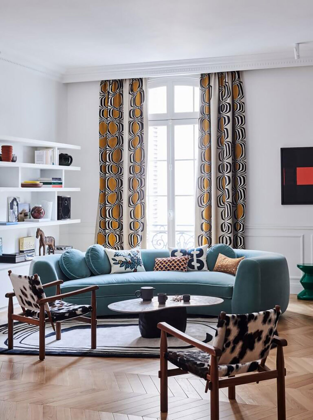 salon appartement Paris par Alexandra Boussagol décoration contemporaine 
